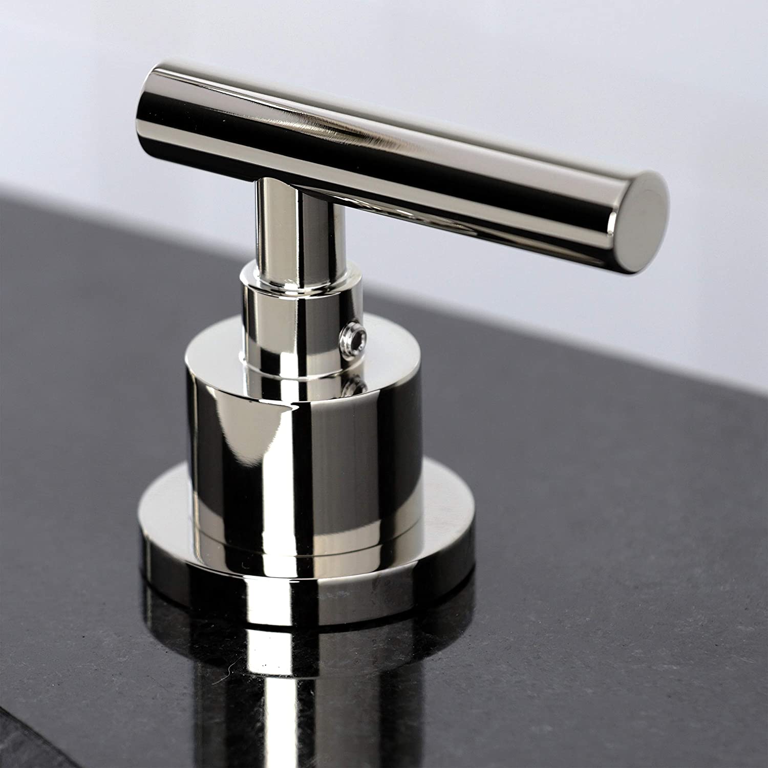 Kingston Brass FSC8959CML Manhattan Widespread Bathroom Faucet, Polished Nickel