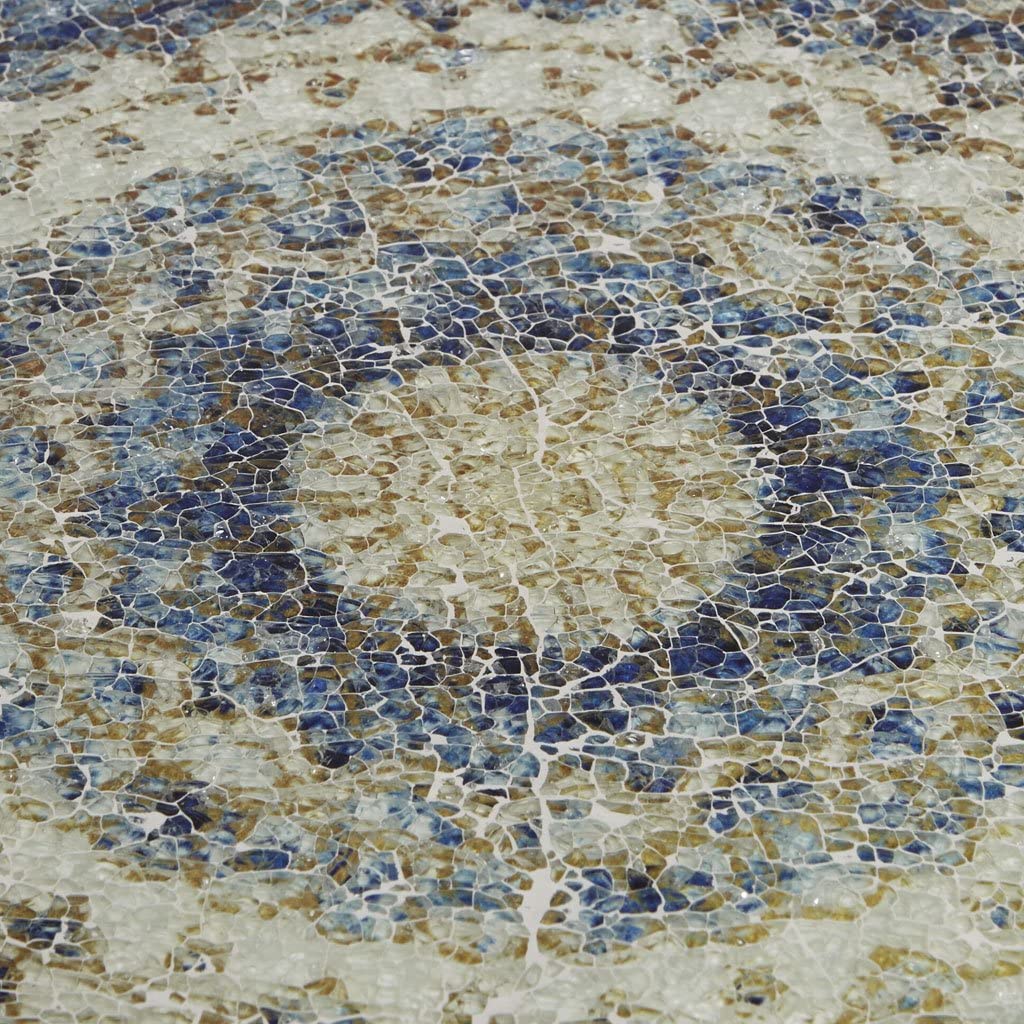 Harbor House Mosaic Mandalas Crushed Glass Wall Art 2Pc Set, Blue