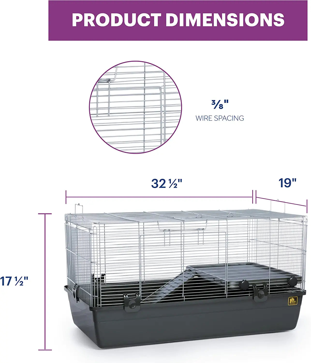 Prevue Pet Products Universal Small Animal Home, Small Cage Portable Travel Carrier for Pets, House for Baby Ferret, Hedgehog, Guinea Pig, Rabbit, Chinchilla, Syrian Hamster, or Tortoise, Dark Gray