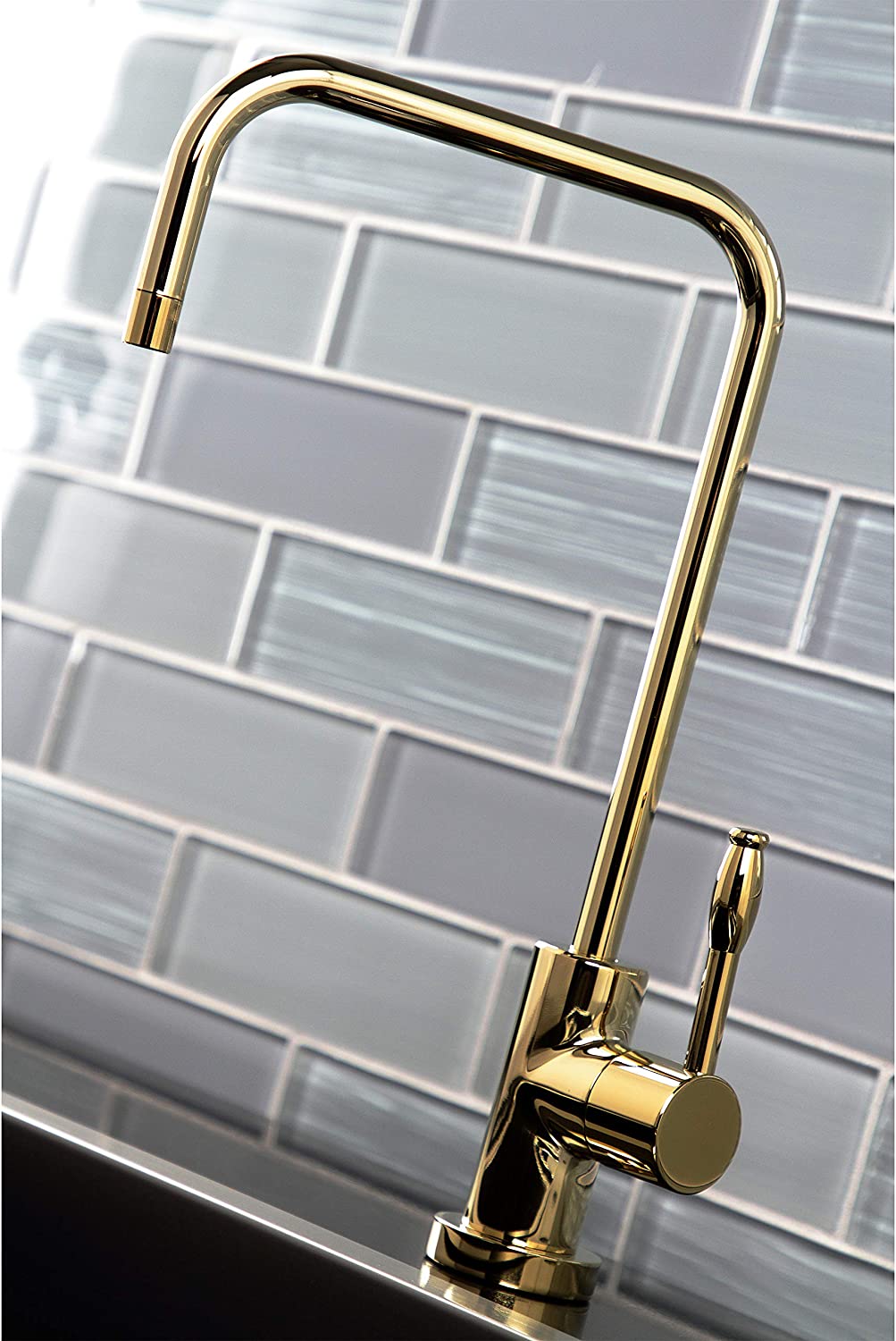 Kingston Brass KS6192NKL Nustudio Water Filtration Faucet, Polished Brass