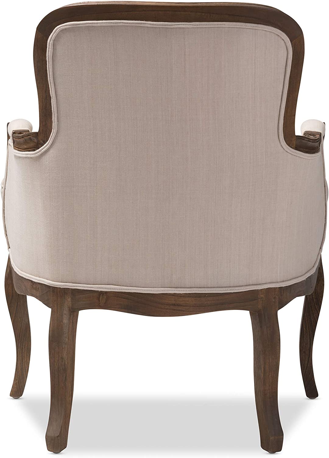 Baxton Studio Napoleon Traditional French Accent Chair, Ash
