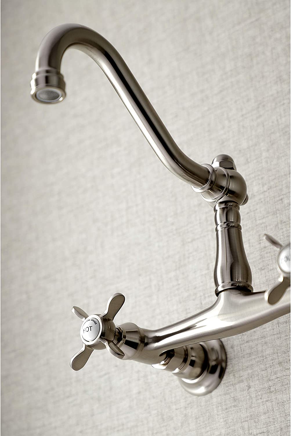 Kingston Brass KS3248BEX Essex Bathroom Faucet, Brushed Nickel