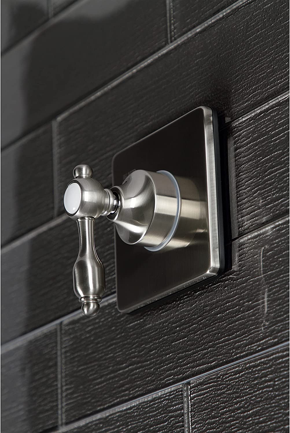 Kingston Brass KS3048TAL Tudor Three-Way Diverter Valve with Trim Kit, Brushed Nickel