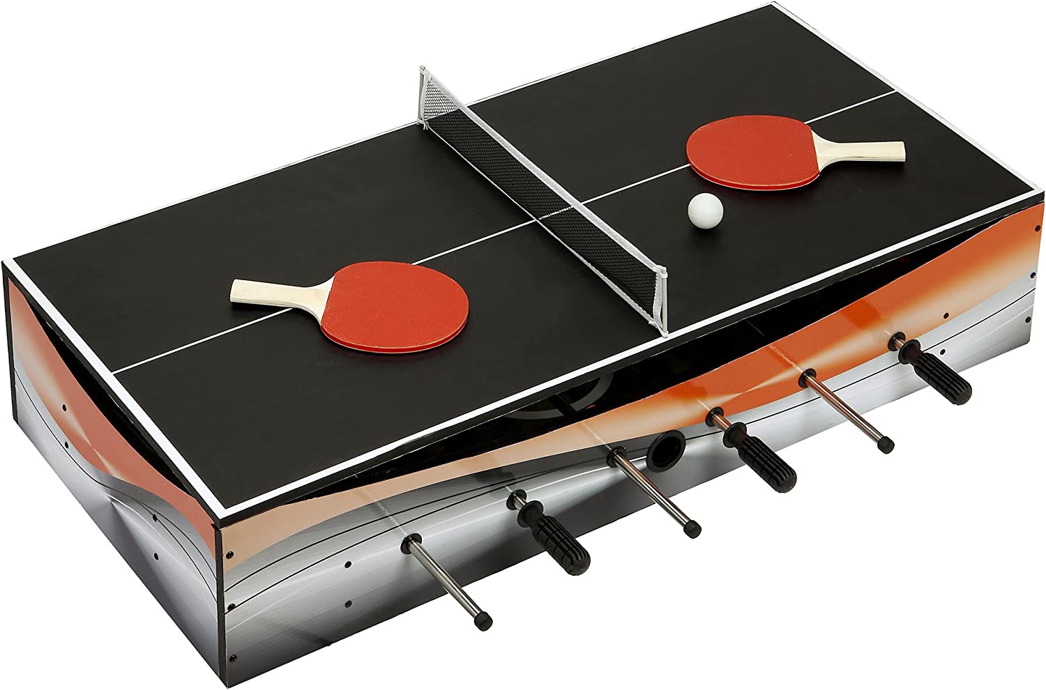 Hathaway Revolver 40-in 4-1 Tabletop Multi-Game with Foosball, Table Tennis, Glide Hockey, and Finger Football (BG1143M)