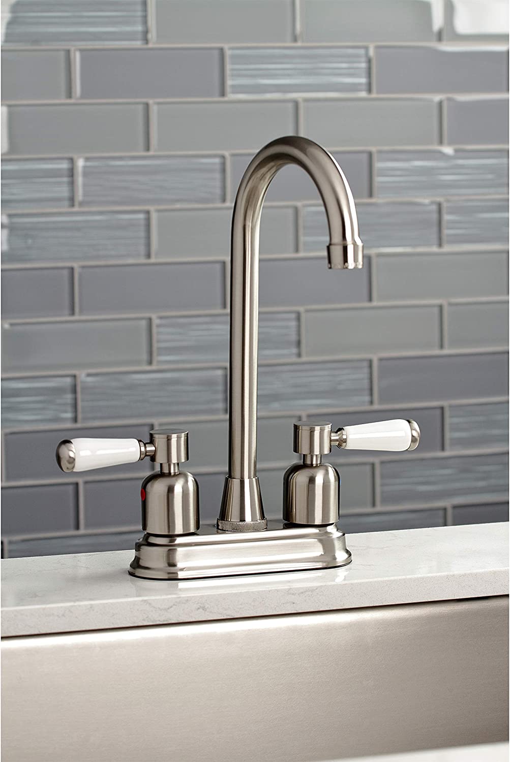 Kingston Brass KB8498DPL Paris Bar Faucet, Brushed Nickel