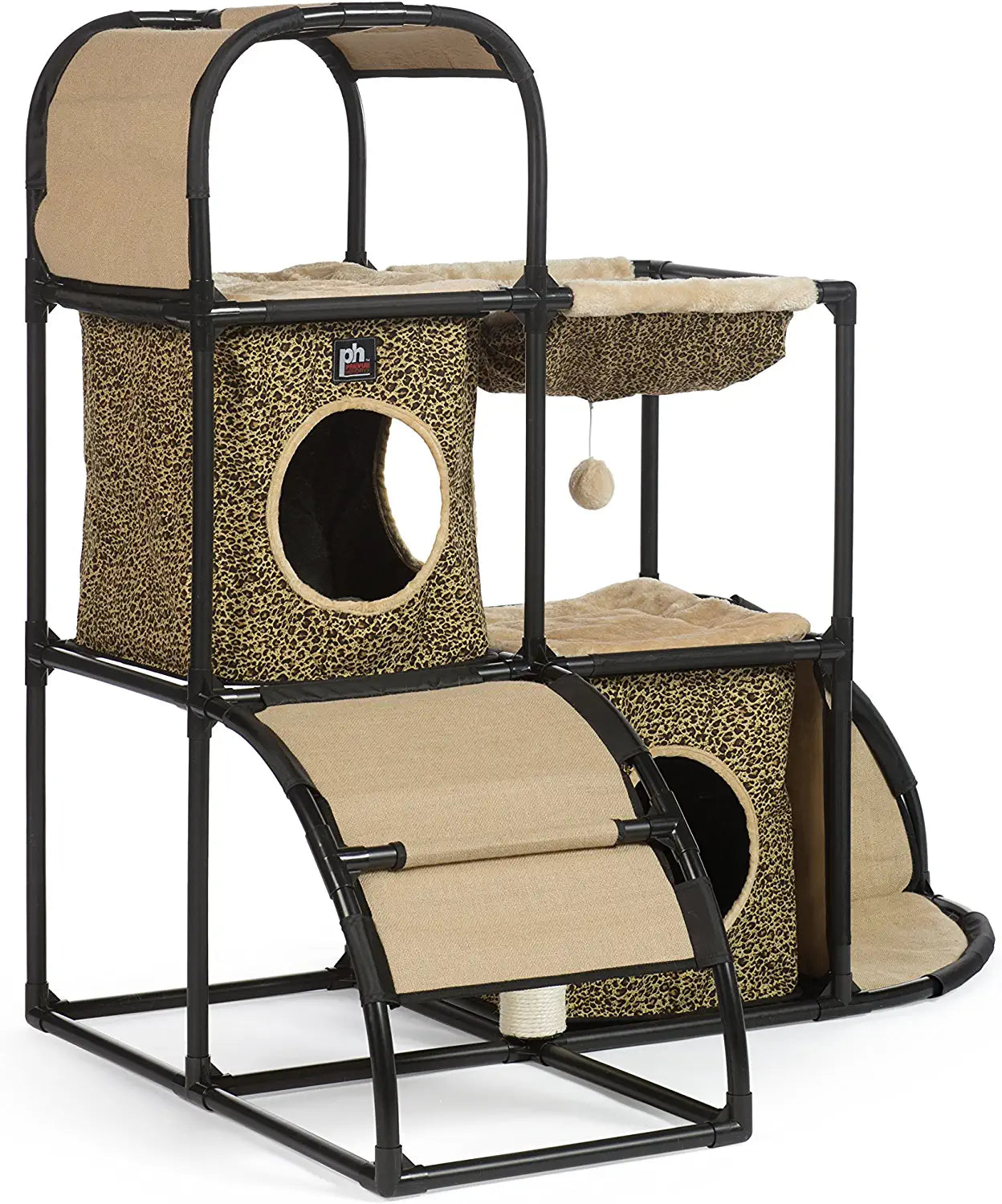 Prevue Pet Products Catville Townhome, Leopard Print, 7235