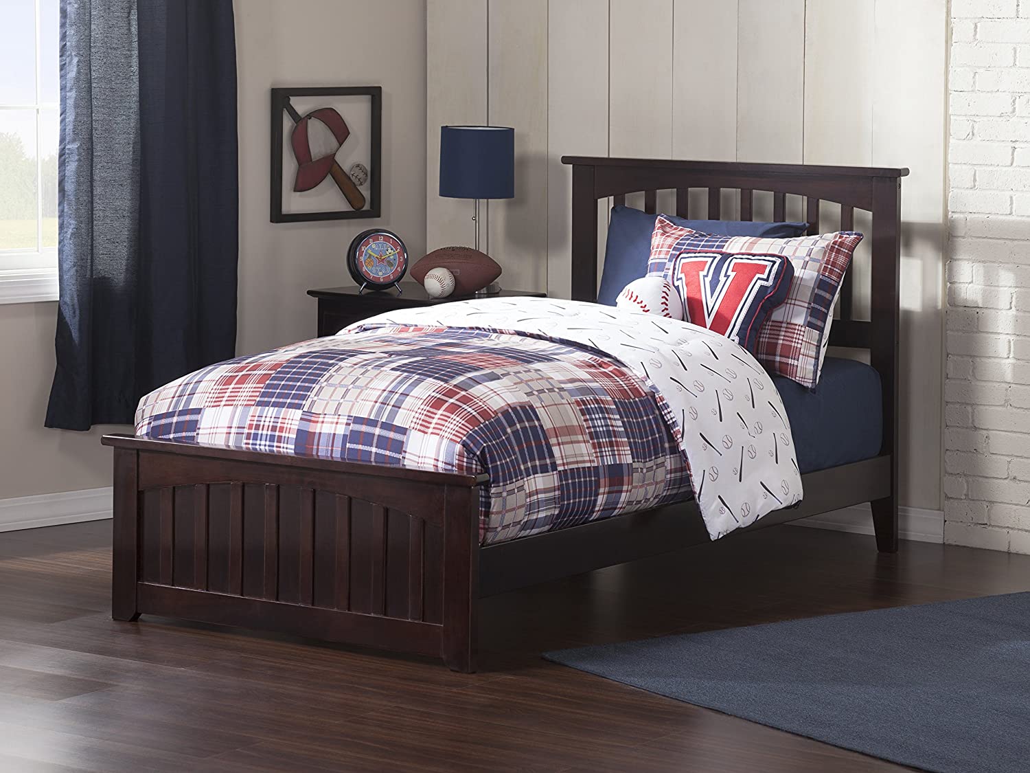 AFI Mission Twin Bed Solid Hardwood