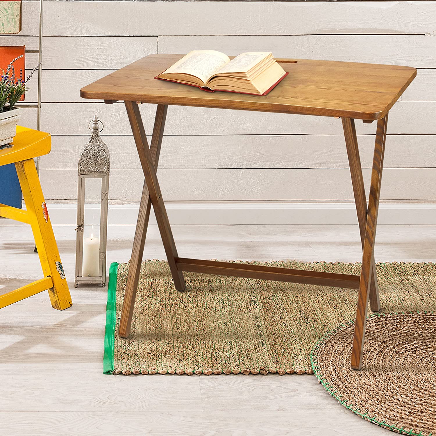 PRESTO PRODUCTS COMPANY American Trails Arizona Folding Table with Solid Red Oak
