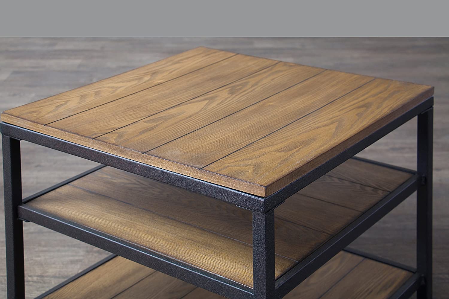 Baxton Studio Caribou Wood and Metal End Table