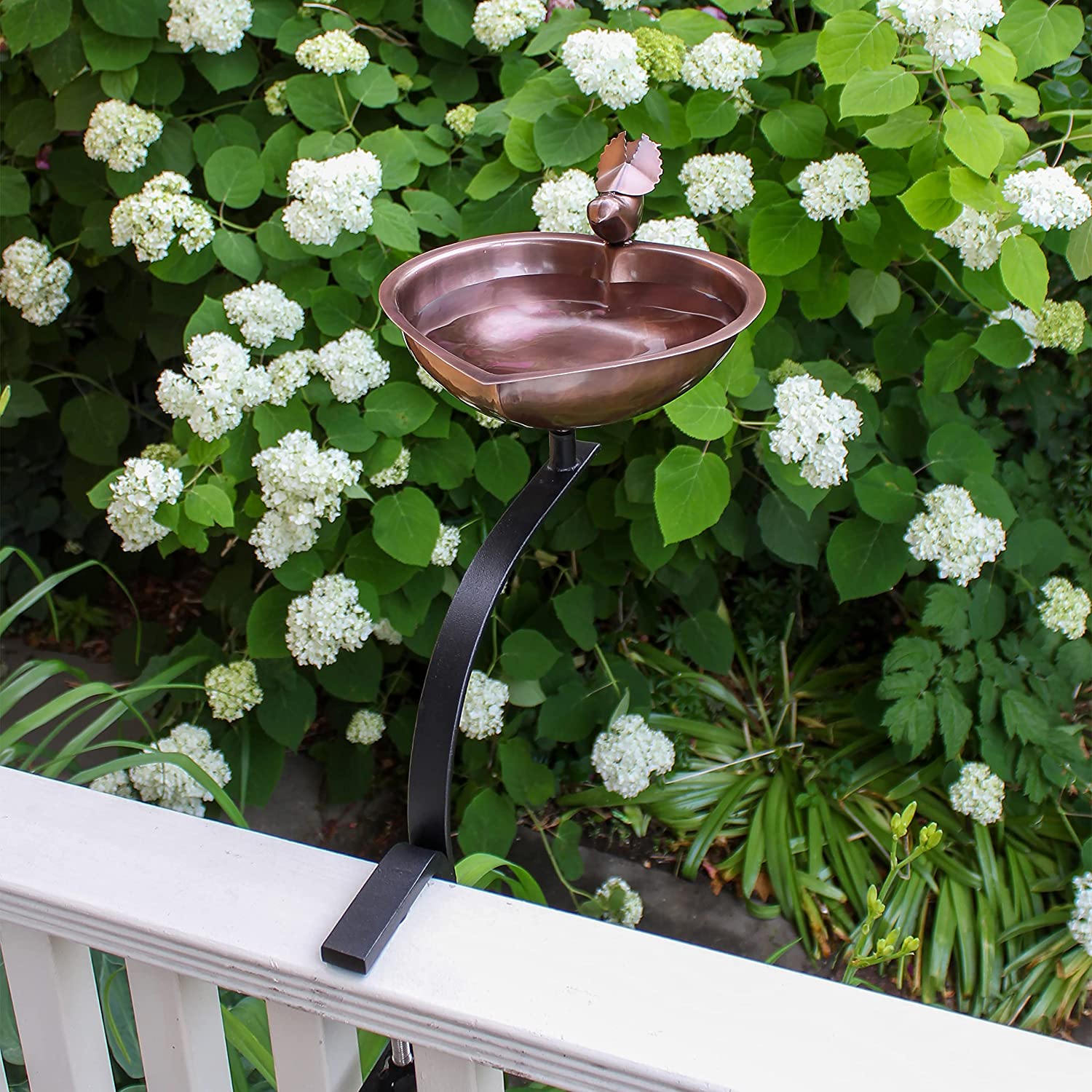 Heart Shaped Birdbath- Rail Mount Bracket