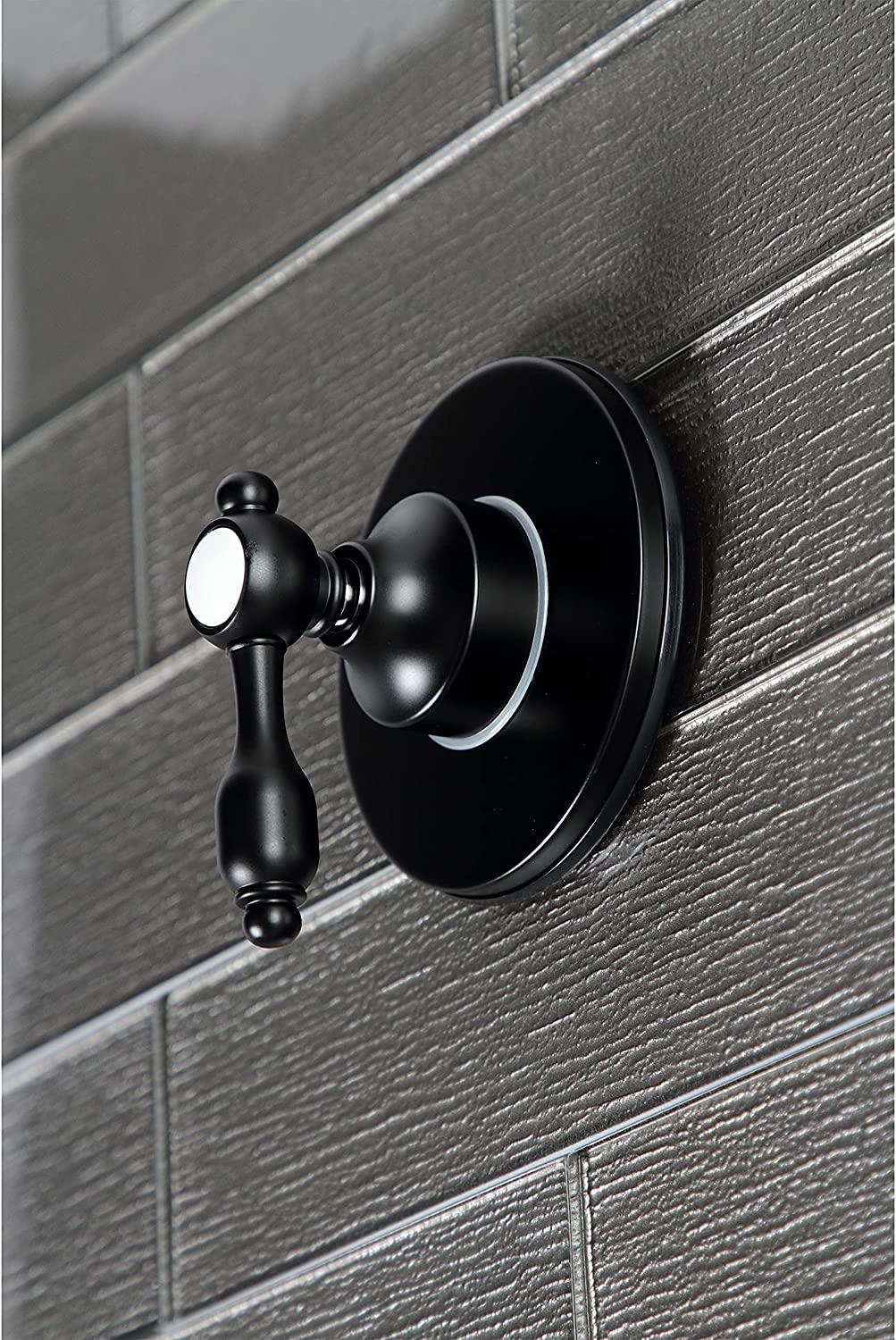 Kingston Brass KS3030TAL Tudor Three-Way Diverter Valve with Trim Kit, Matte Black