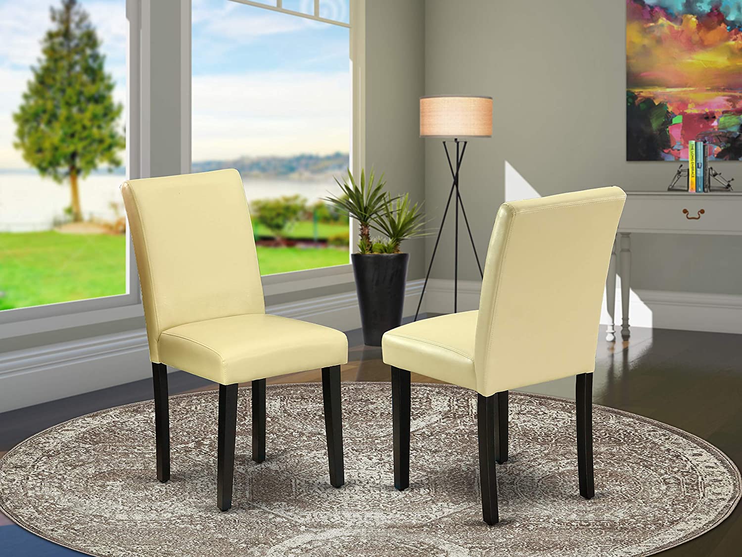 East West Furniture ABP8T05 Parson Dining Chairs