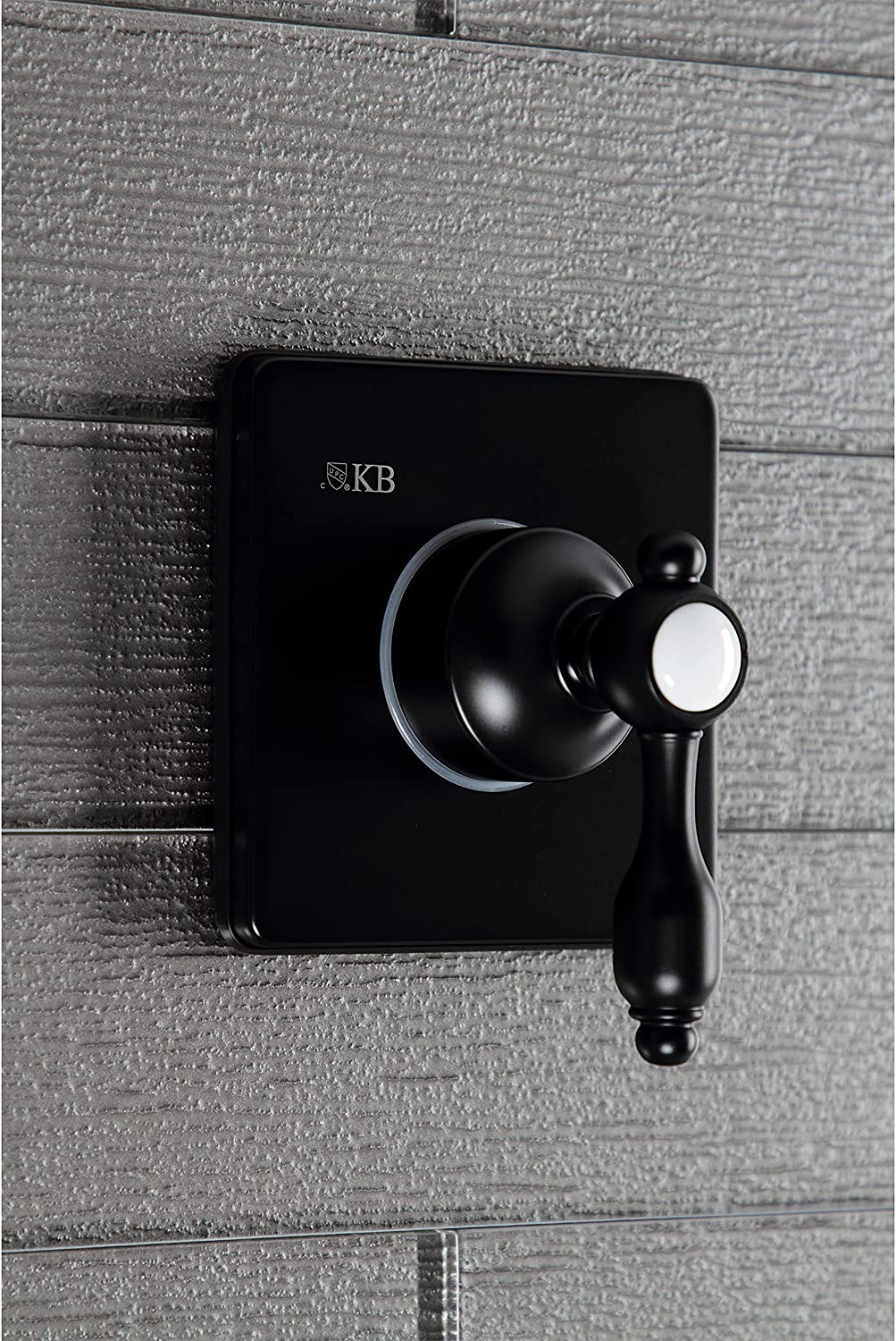 Kingston Brass KS3040TAL Tudor Three-Way Diverter Valve with Trim Kit, Matte Black