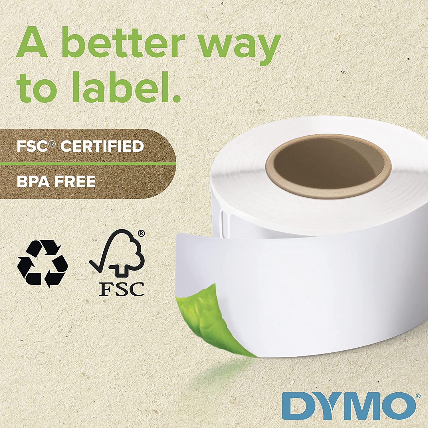 DYMO Labels for LabelWriter Printers (2-1/4&#34; x 4&#34;), 1 Roll of 250