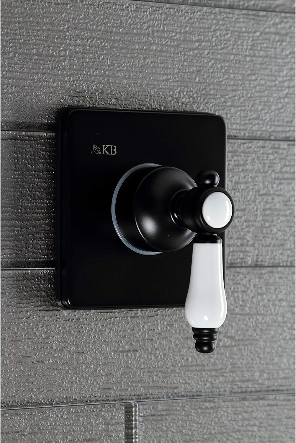 Kingston Brass KS3040BPL Bel-Air Three-Way Diverter Valve with Trim Kit, Matte Black