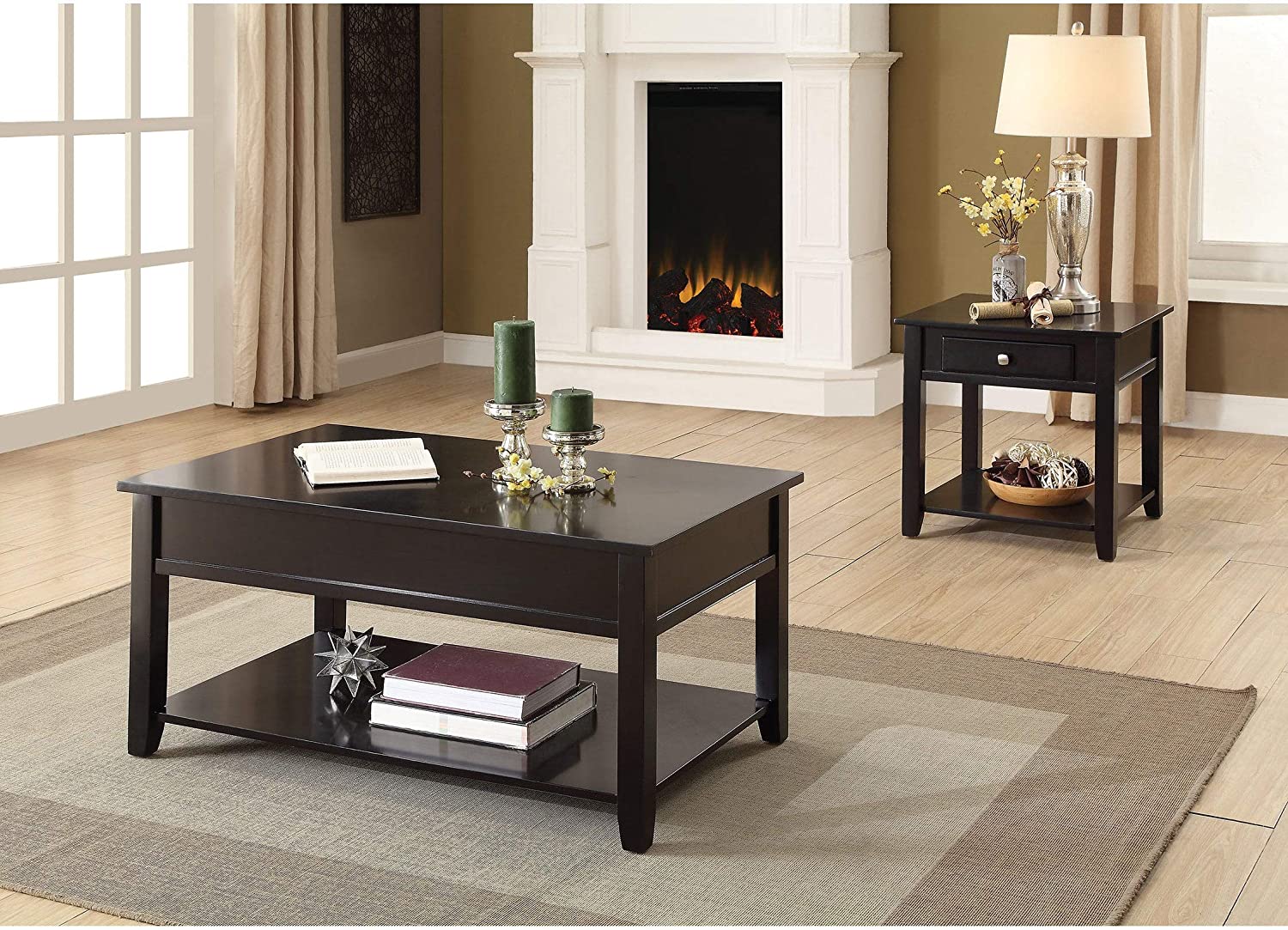 ACME Furniture Malachi End Table, Black