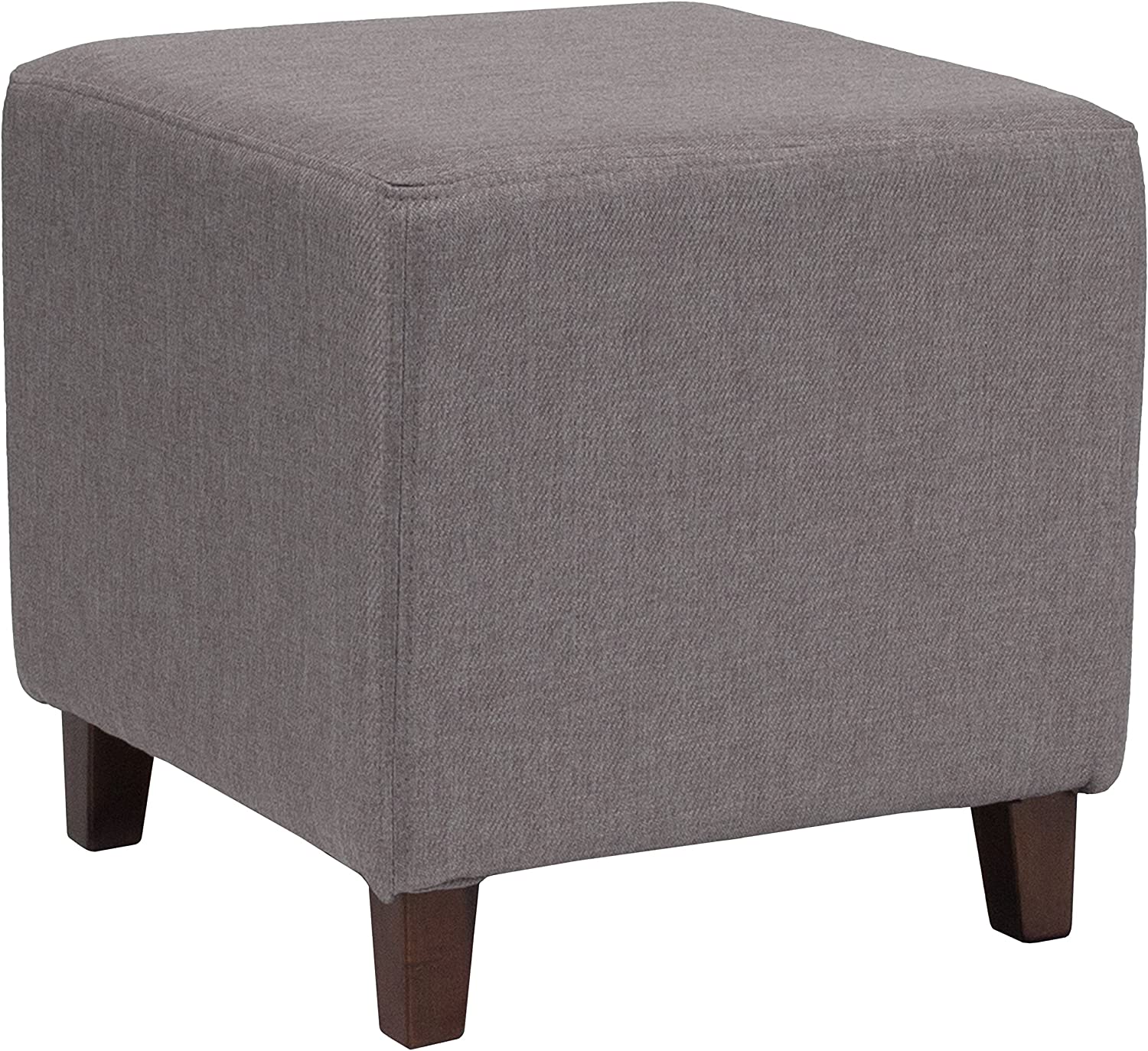 Flash Furniture Avendale Tufted Upholstered Ottoman Pouf in Beige Fabric