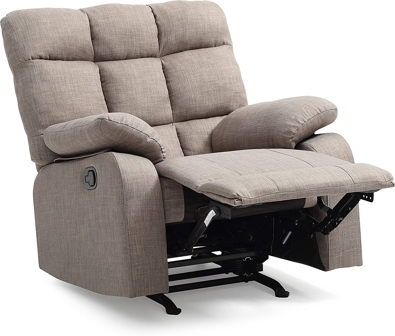 Glory Furniture Cindy Recliner, Gray. Living Room Furniture, 38&#34; H x 37&#34; W x 39&#34; D