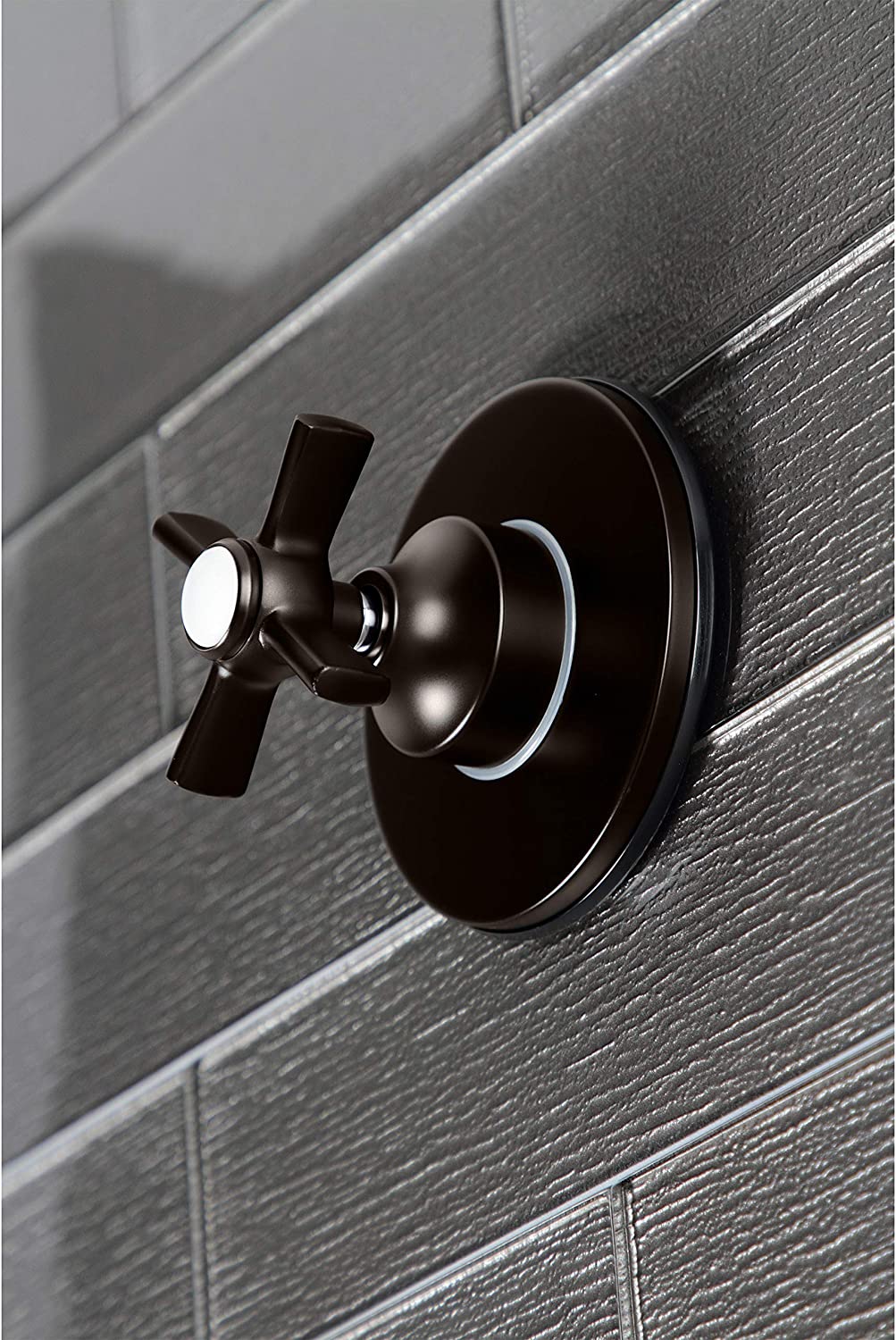 Kingston Brass KS3035ZX Three-Way Diverter Valve with Trim Kit, Oil Rubbed Bronze