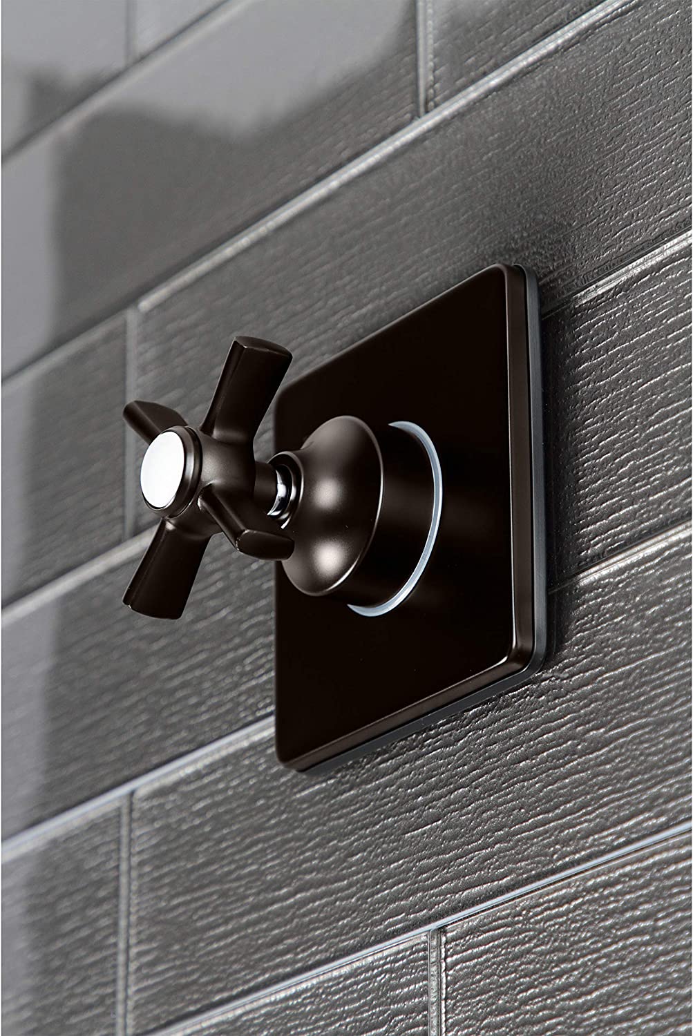 Kingston Brass KS3045ZX Three-Way Diverter Valve with Trim Kit, Oil Rubbed Bronze