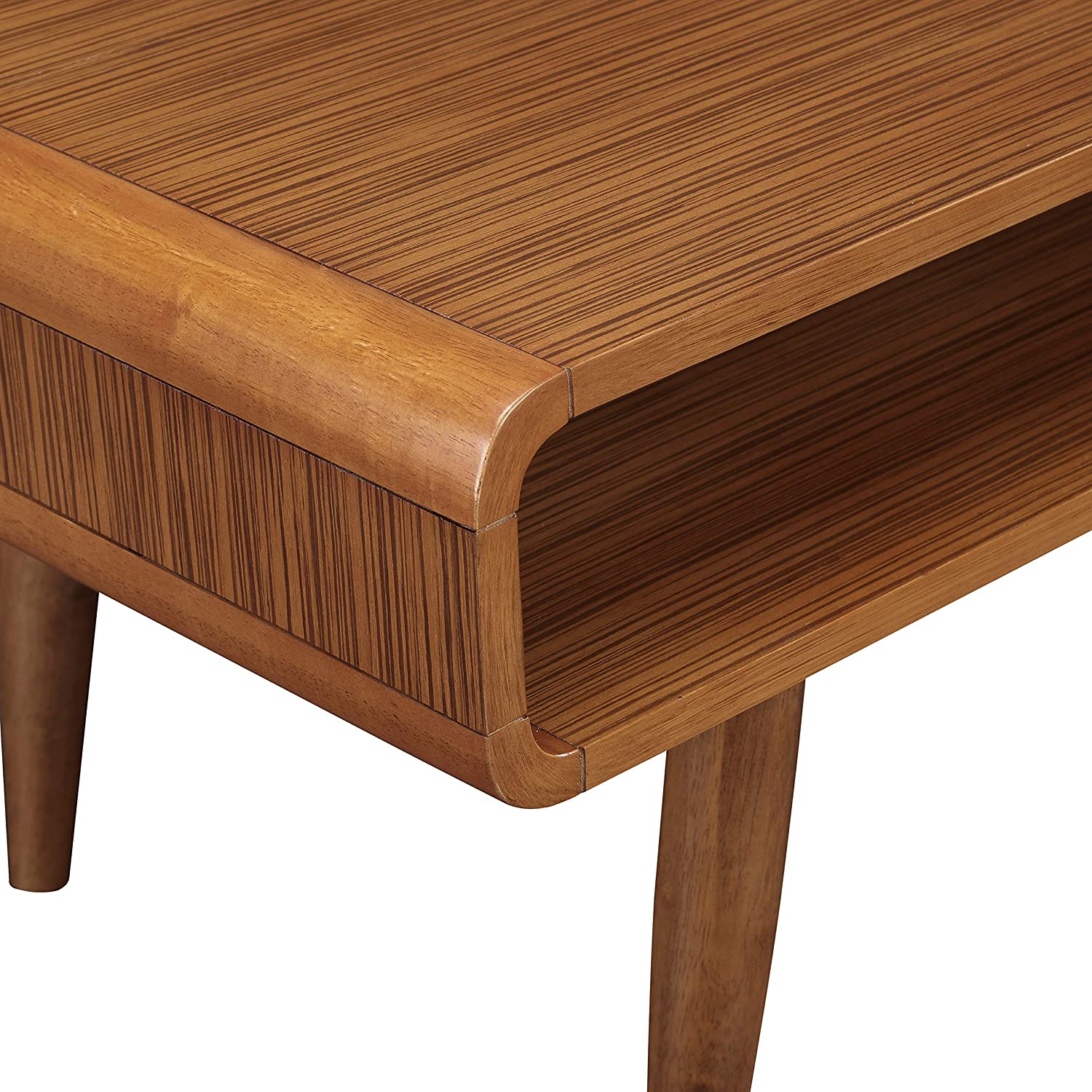 Boraam Zebra Series Halmstad Coffee Table, Rich Walnut