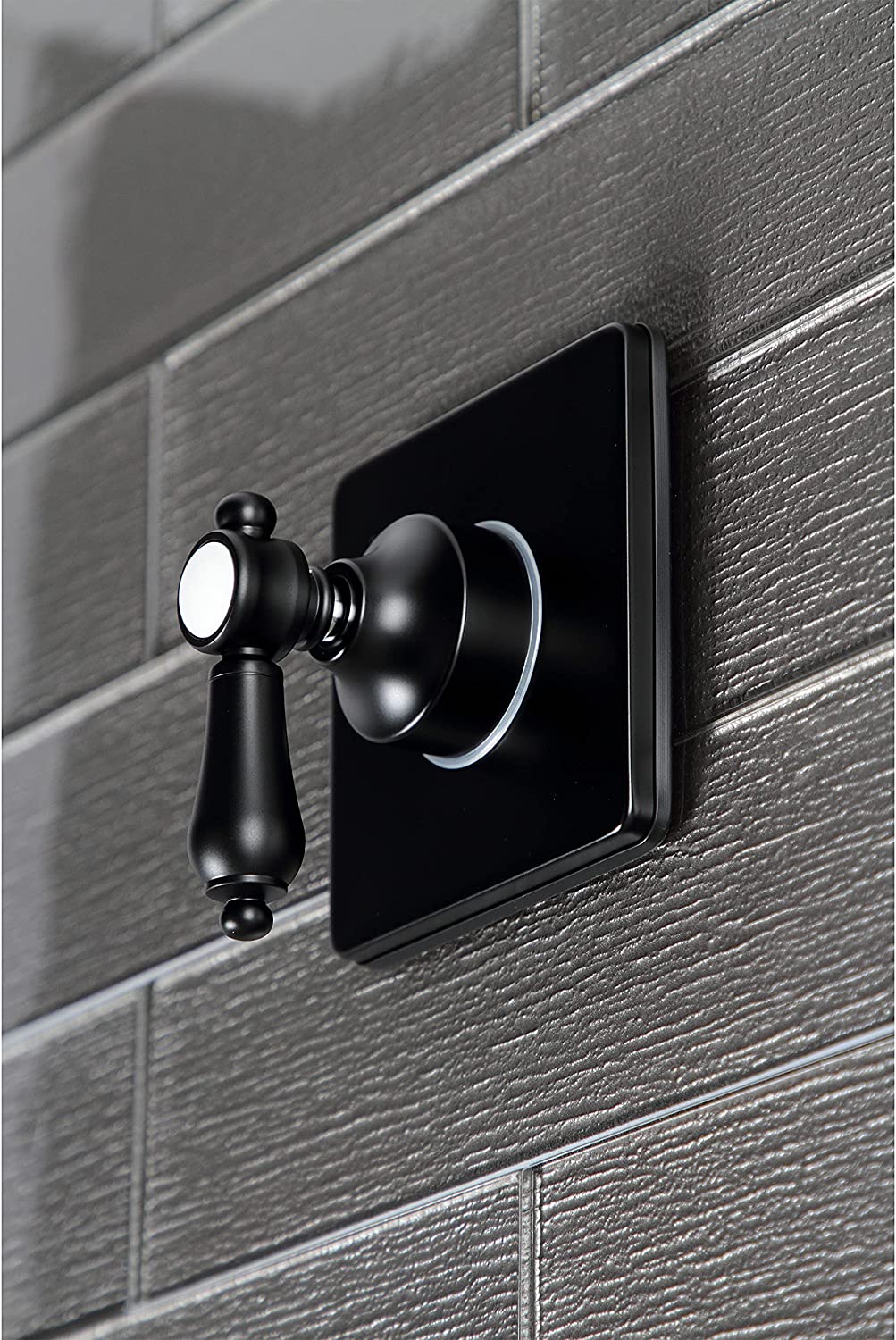 Kingston Brass KS3040BAL Heirloom Three-Way Diverter Valve with Trim Kit, Matte Black