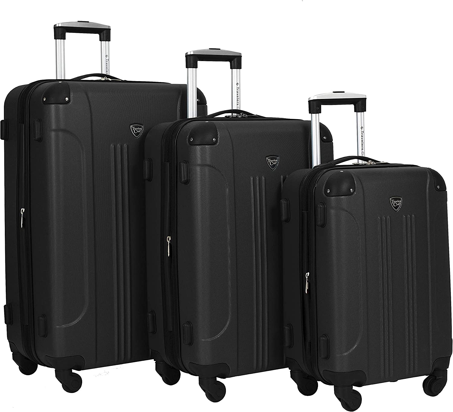 Chicago 3 Piece Luggage Set Color: Black