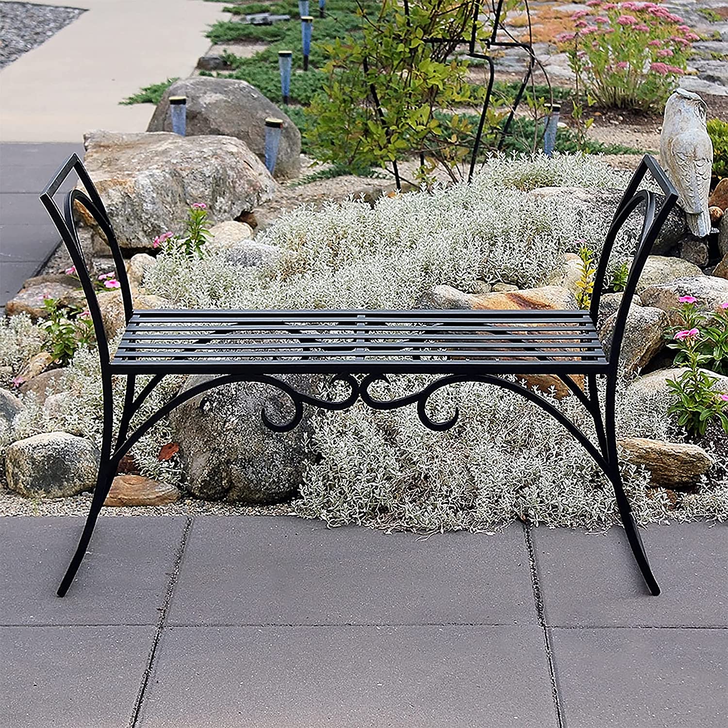 Achla Designs Wrought Iron Decorative Garden Arbor Bench