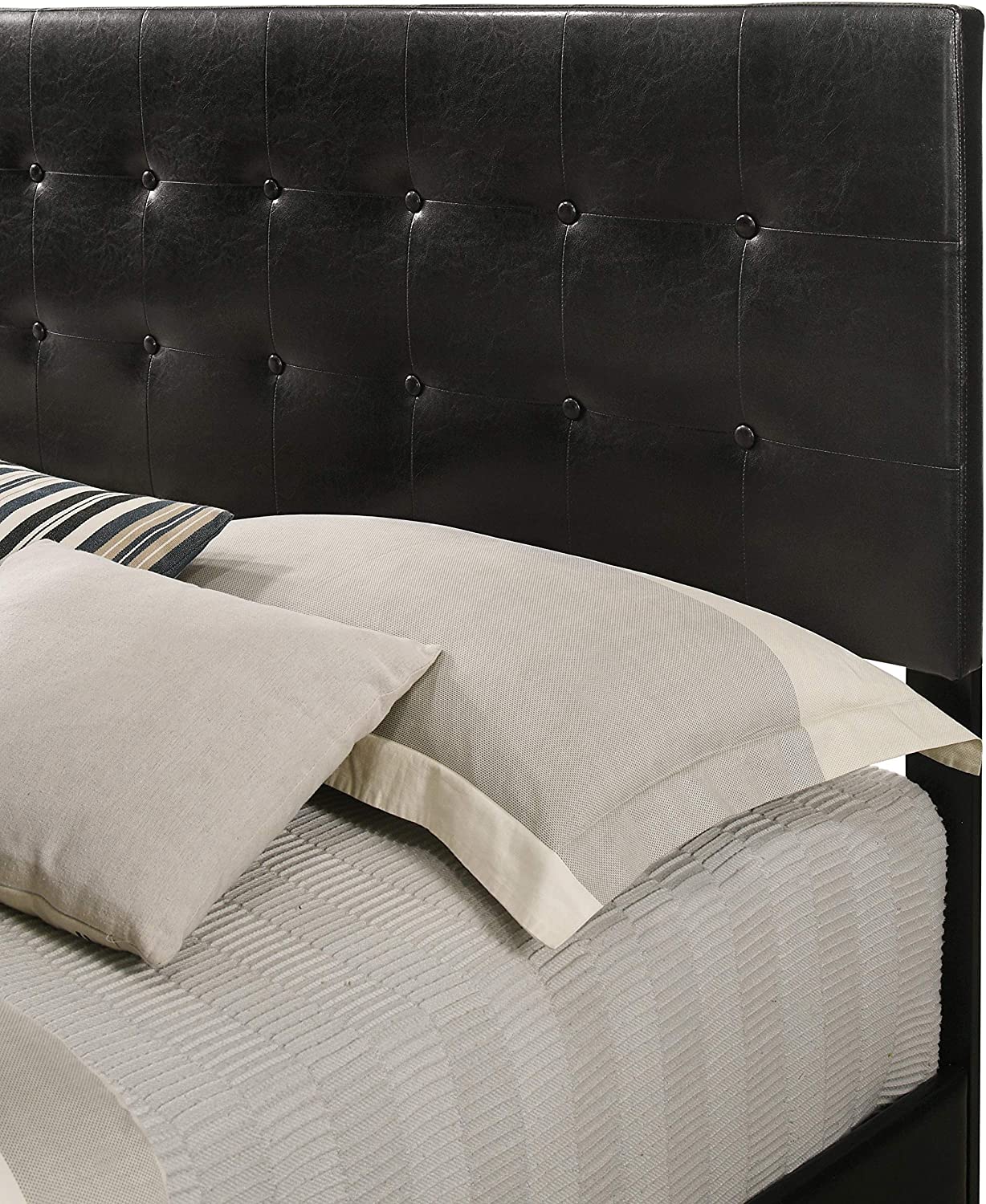 Glory Furniture Caldwell King, Black Upholstered bed,