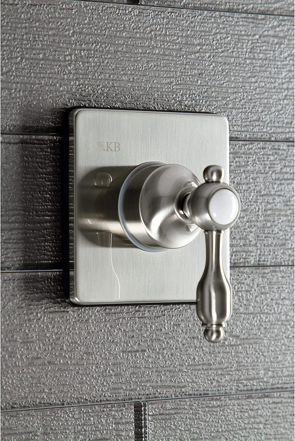 Kingston Brass KS3048TAL Tudor Three-Way Diverter Valve with Trim Kit, Brushed Nickel