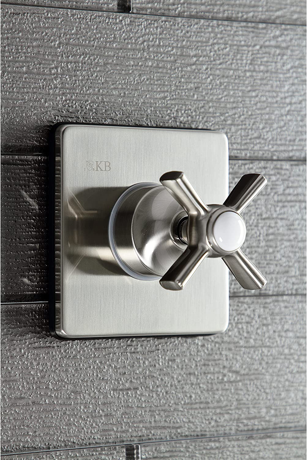 Kingston Brass KS3048ZX Three-Way Diverter Valve with Trim Kit, Brushed Nickel