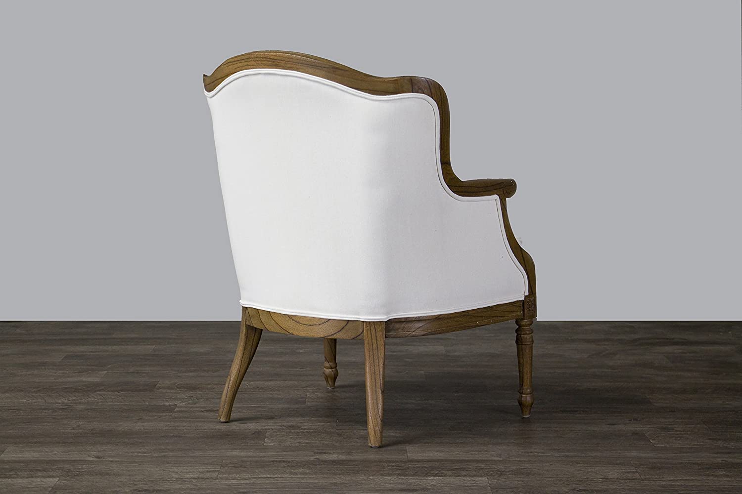 Baxton Studio Charlemagne Traditional French Accent Chair, White