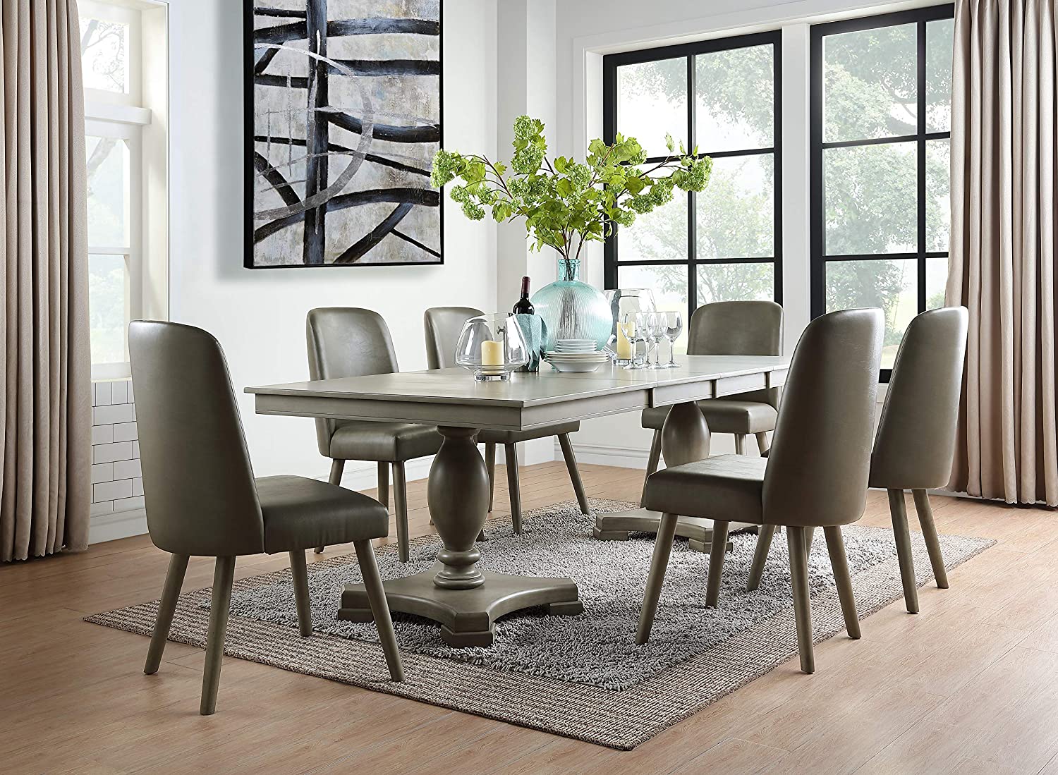 ACME Waylon Dining Table - - Gray Oak