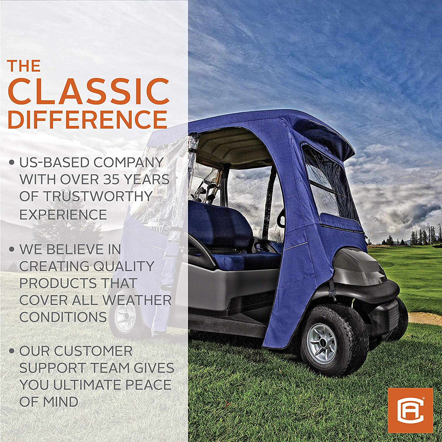 Classic Accessories Fairway Golf Cart Travel Enclosure