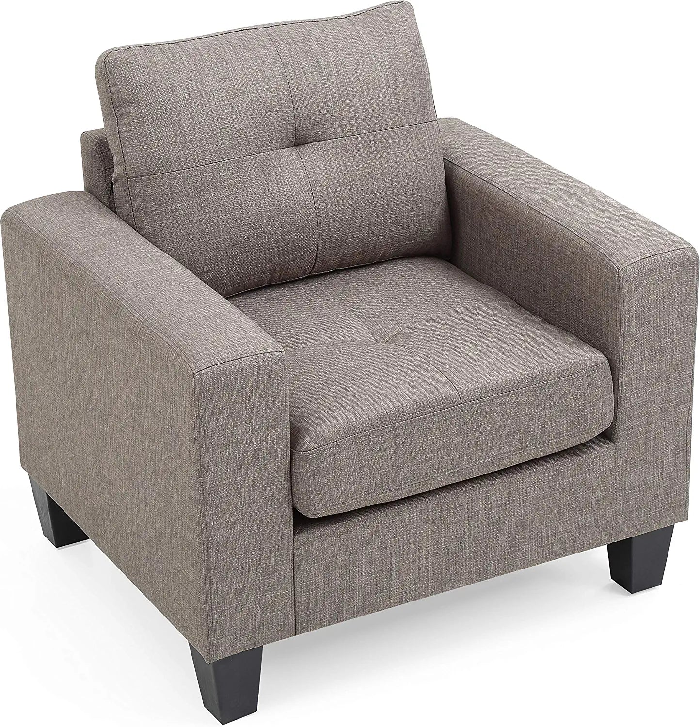 Glory Furniture Newbury Chair, Gray. Living Room Furniture, 36&#34; H x 35&#34; W x 32&#34; D