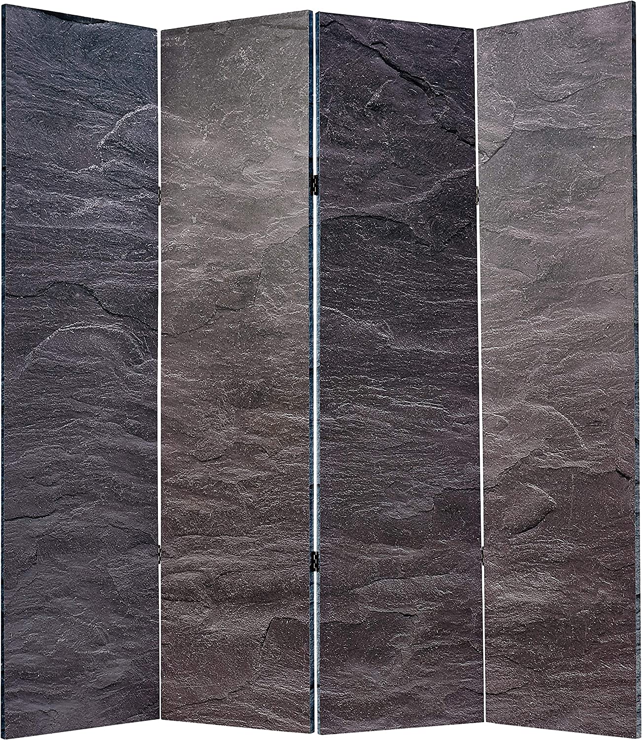 Screen Gems Black Slate 4-panel Room Divider 7ft. Tall