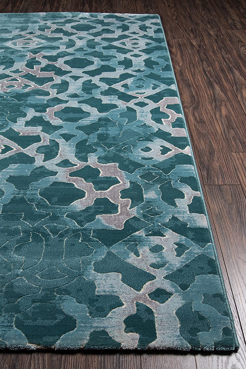 Momeni Rugs Monterey Collection Contemporary Area Rug, 7&#39;6&#34; x 9&#39;6&#34;, Teal