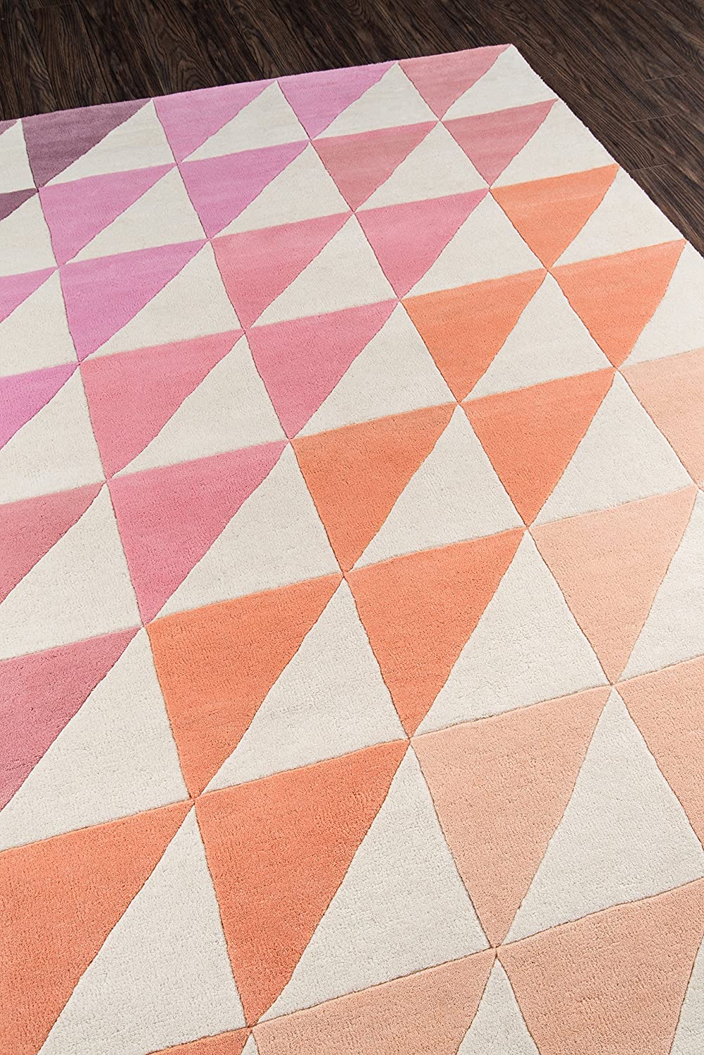 Novogratz Delmar Collection Agatha Side Triangles Area Rug, 5&#39;0&#34; x 8&#39;0&#34;, Pink