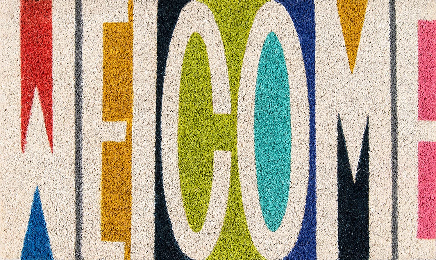 Novogratz by Momeni Aloha Collection Welcome Doormat, Multi, 1&#39;6&#34; x 2&#39;6&#34;, Multicolor, 1&#39;-6&#34; x 2&#39;-6&#34;