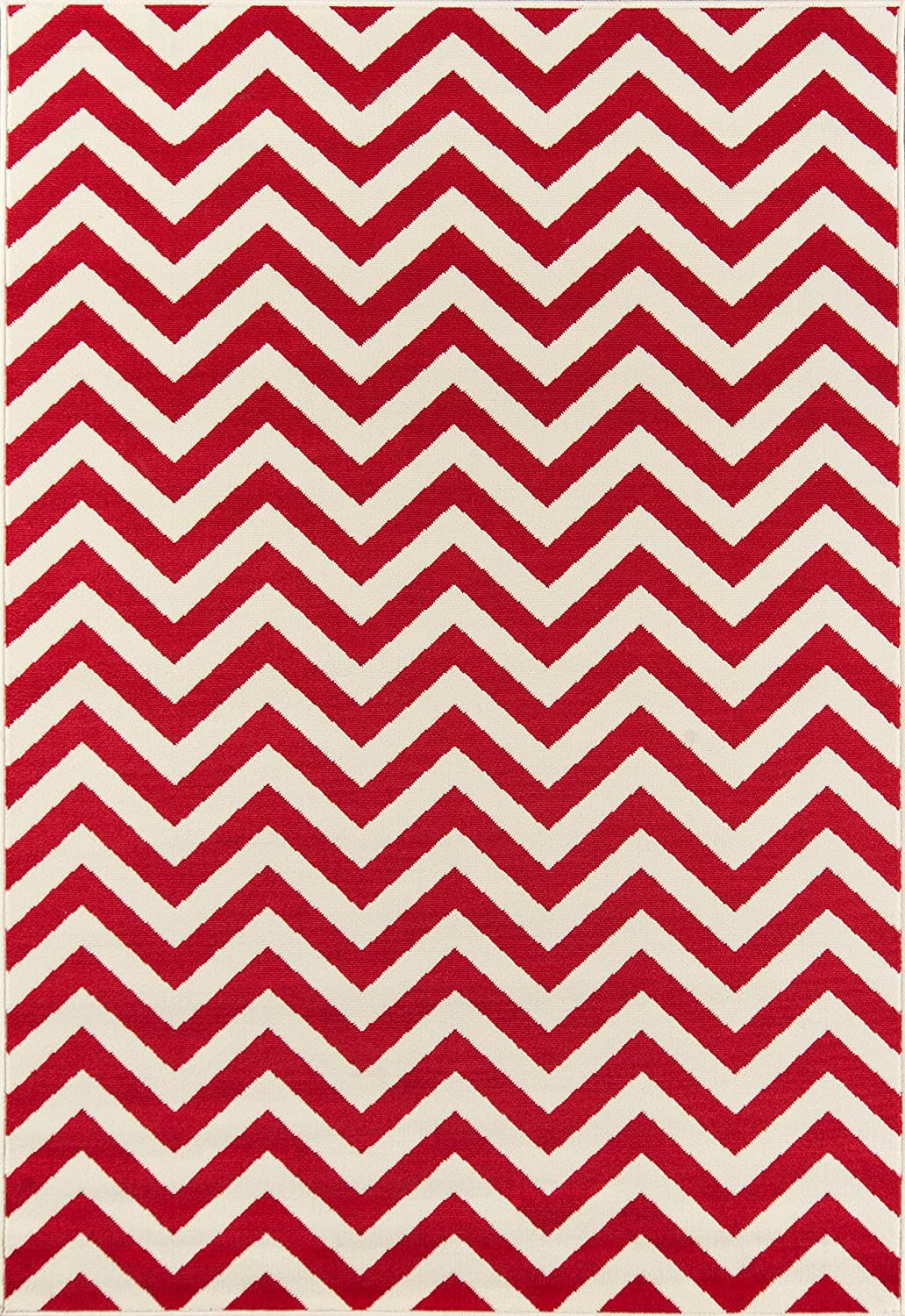Momeni Rugs Baja Collection Contemporary Indoor &amp; Outdoor Area Rug, Easy to Clean, UV protected &amp; Fade Resistant, 8&#39;6&#34; x 13&#39;, Red