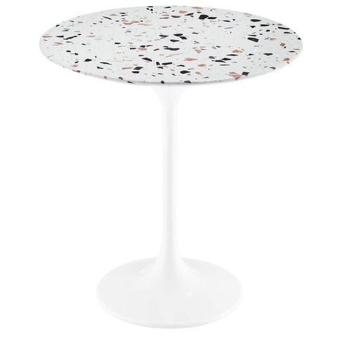 Lippa 20Inch Round Terrazzo Side Table