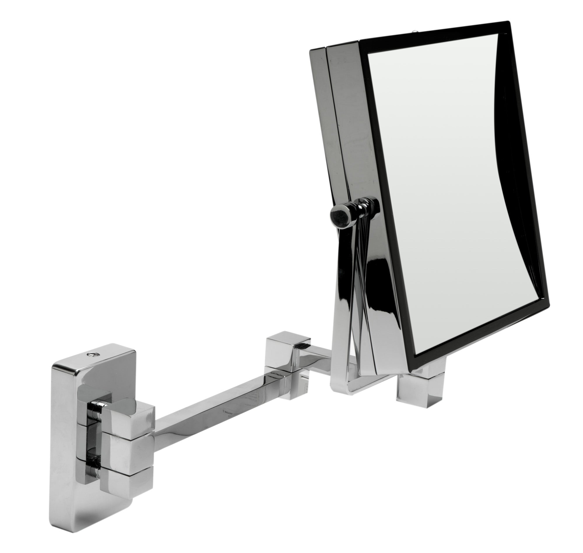 ALFI brand ABM8WS-PC 8Inch Square Wall Mounted 5x Magnify Cosmetic Mirror